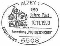 Ausstellung Postgeschichte am 10.11.1990 in Alzey