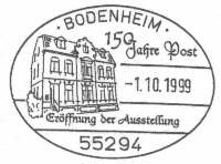 Ausstellung '150 Jahre Post' am 01.10.1999 in Bodenheim